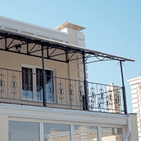 Монтаж козырьков